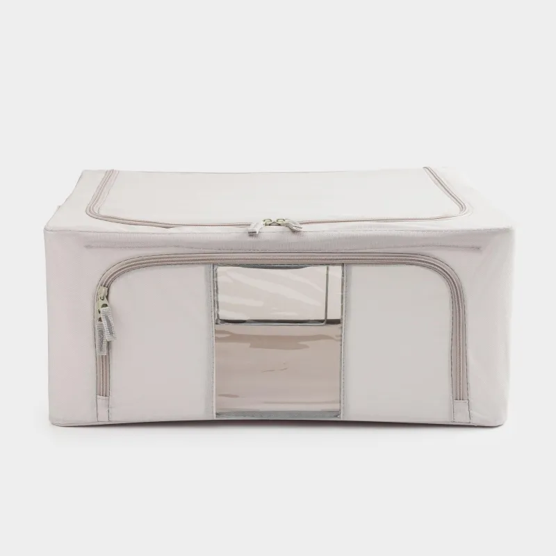 Органайзер-короб для вещей, 50х40х22 см, на молнии, оксфорд, серый, Pedant, image-0