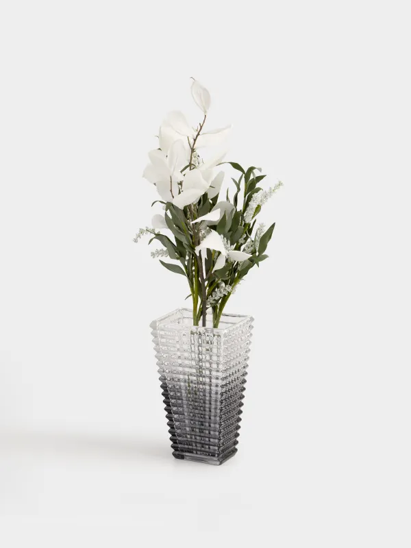 Гүл вазасы, 28 см, шыны Р, сұр градиент, Mosaic color, image-5