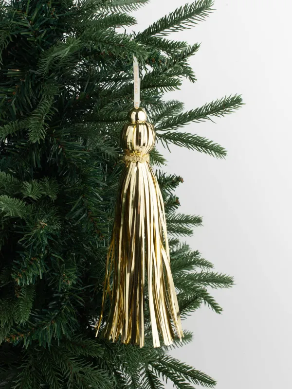 Игрушка елочная, 23 см, мишура/пластик, золотистая, Кисточка, Tinsel christmas, image-3