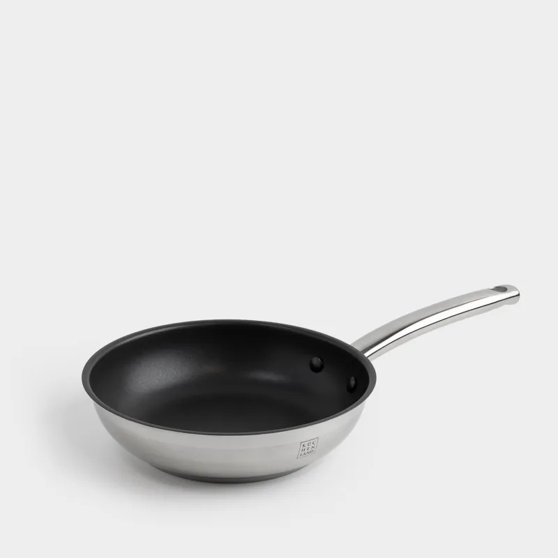 Сковорода, 20 см, с покрытием, сталь, Silver Stone