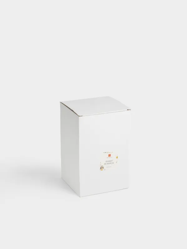 Мүсінше, 22 см, керамика, сарғылт-қоңыр, Гүлдері бар қоян, Rabbit in narcis, image-5