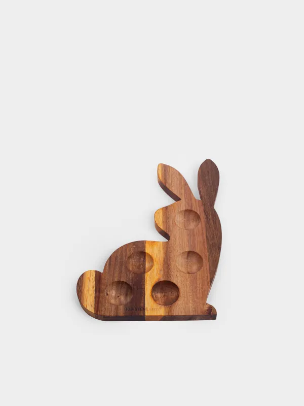 Жұмыртқа тұғыры, 20х27см, 5 бөлім, ағаш, Қоян, Noble tree, image-0