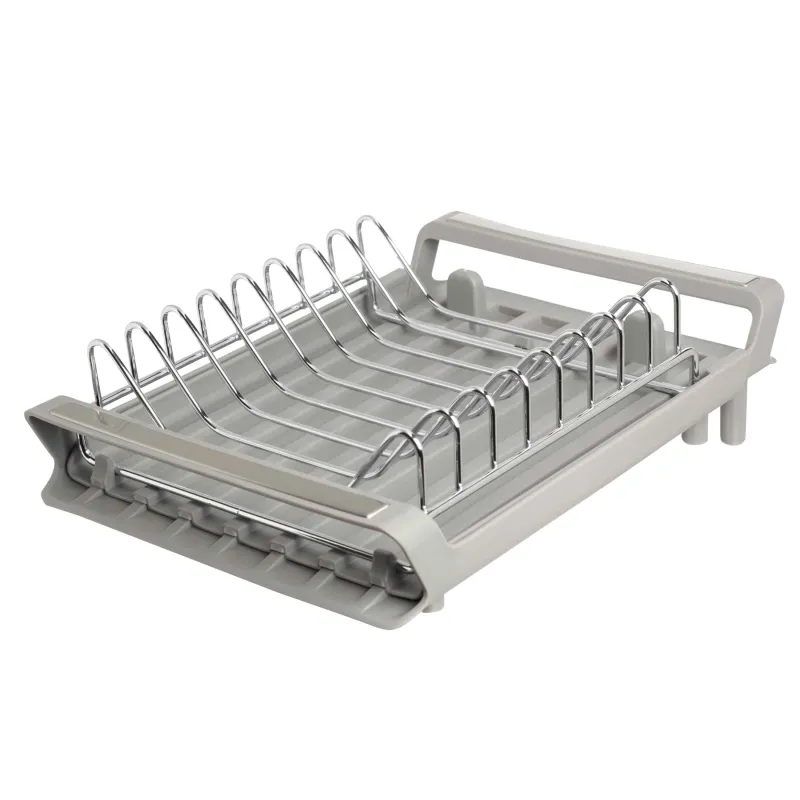 Ыдыс кептіргіш, 28 / 47х20 см, жылжымалы паллет, болат / пластик, сұр, құрғақ жаңа, image-3