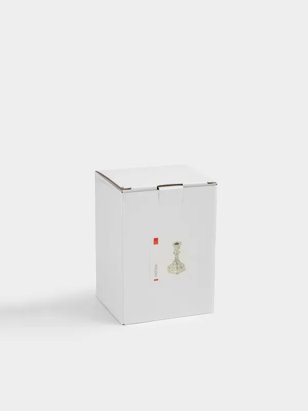 Шам ұстағыш, 14 см, жіңішке шамға арналған, аяқты, шыны, шампан, Patina, image-4