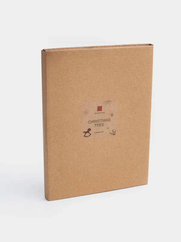 Ыстыққа арналған тұғыр, 15х20 см, керамика/тығын, сопақ, Бантигі бар шырша, Christmas tree, image-5