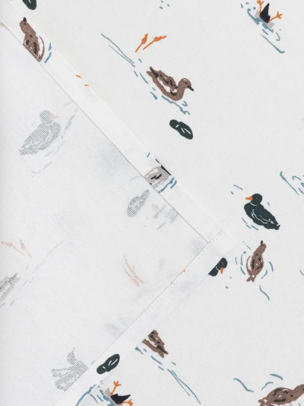 Асүйлік сүлгі, 40х60 см, мақта, сүт түстес, Үйректер, Ducks in pond, image-1