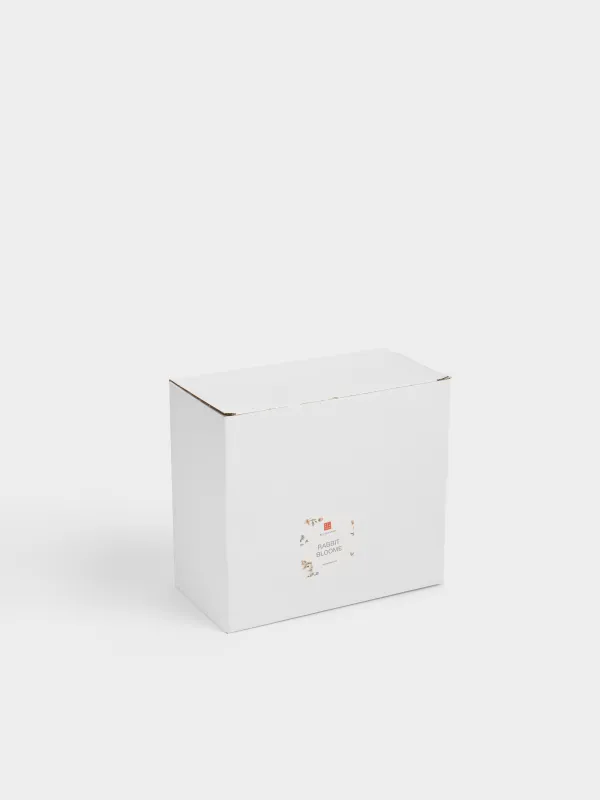 Конфетница, 19х10 см, 730 мл, керамика D, молочная, Кролики с корзиной, Rabbit bloome, image-5