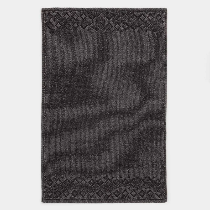 Коврик, 50х80 см, хлопок, темно-серый, Cottony