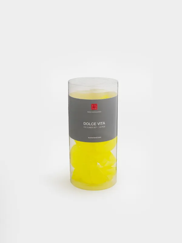 Набор кубиков для охлаждения напитков, 20 шт, пластик, желтый, Лимон, Dolce Vita, image-4