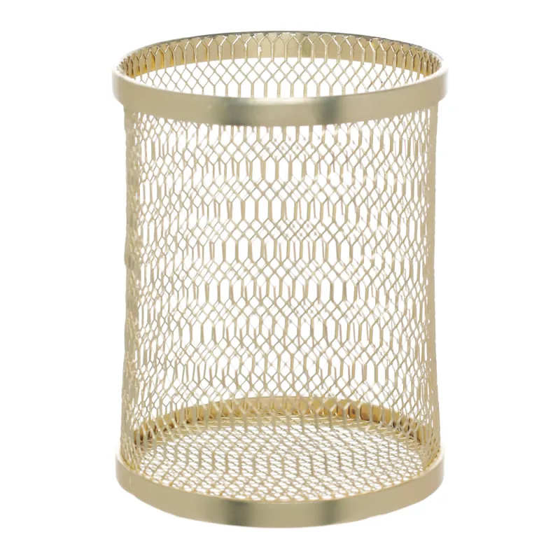 Косметикалық щеткаларға арналған түпқойма, 10 см, металл, алтын, Nimbus