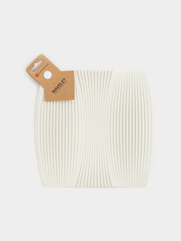 Ыстыққа арналған ұстағыш-тұғыр, 20 см, төртбұрышты, силикон, сарғылт-қоңыр, Wavelet, image-4