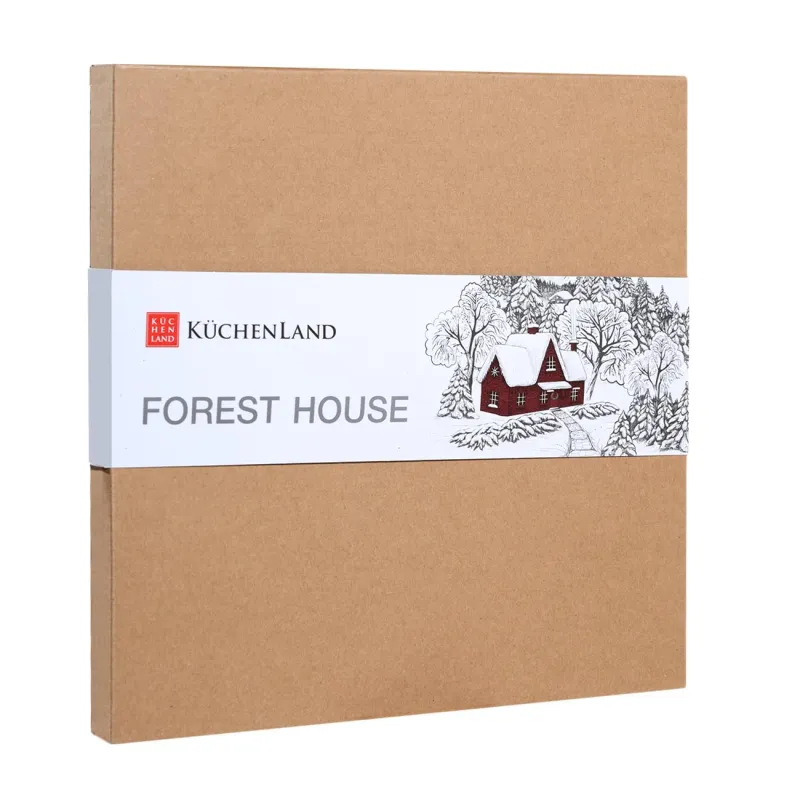 Тарелка обеденная, 27 см, фарфор N, белая, Дом в лесу, Forest house, image-1