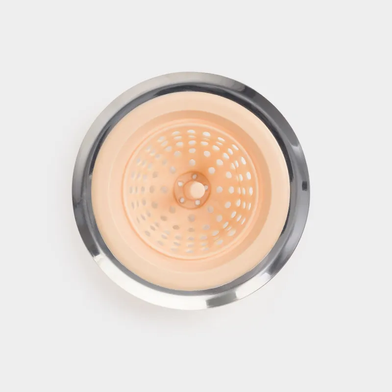 Раковина сүзгісі, 11 см, Болат / силикон, бежевый, Keeping, image-3