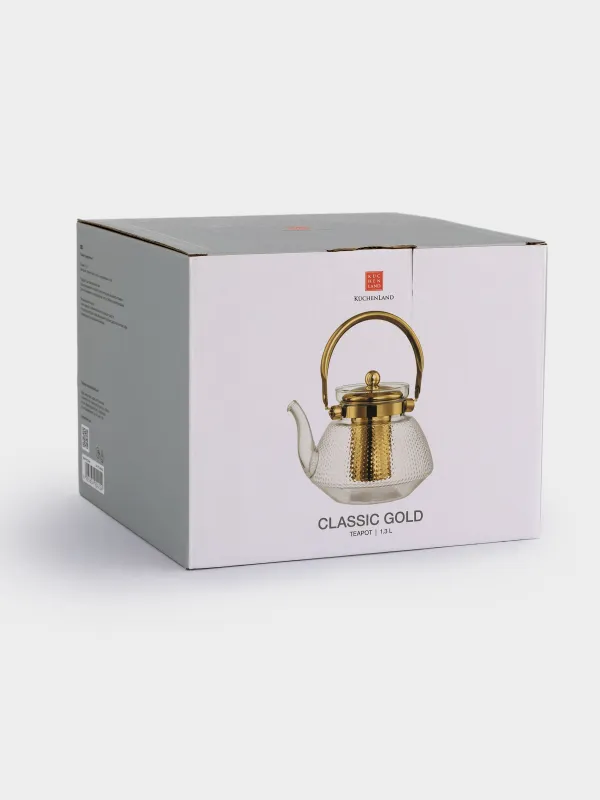 Шайнек, 1,3 л, шыны Б/болат, алтын, Classic gold, image-5