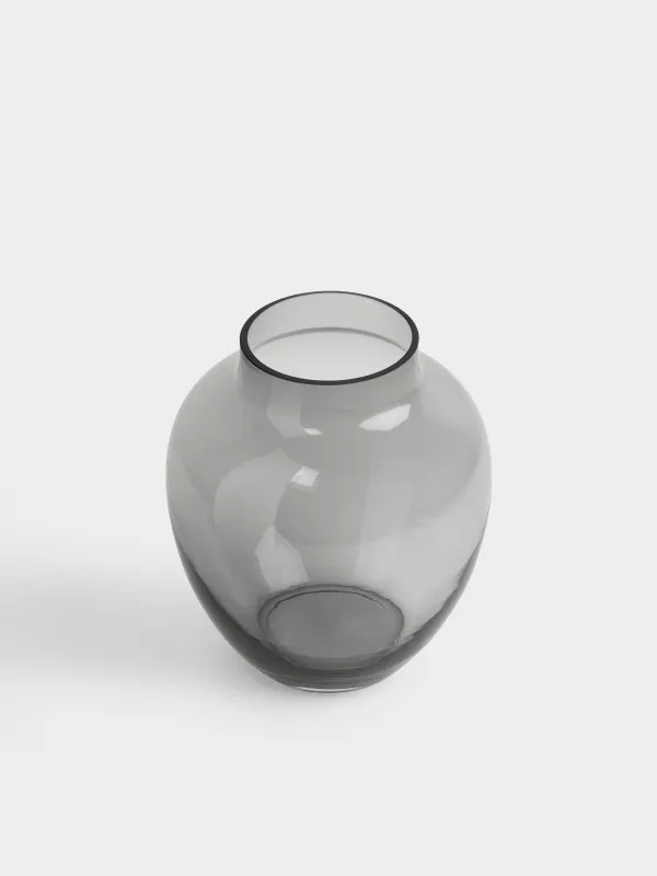 Ваза для цветов, 23 см, Clear grey, image-1