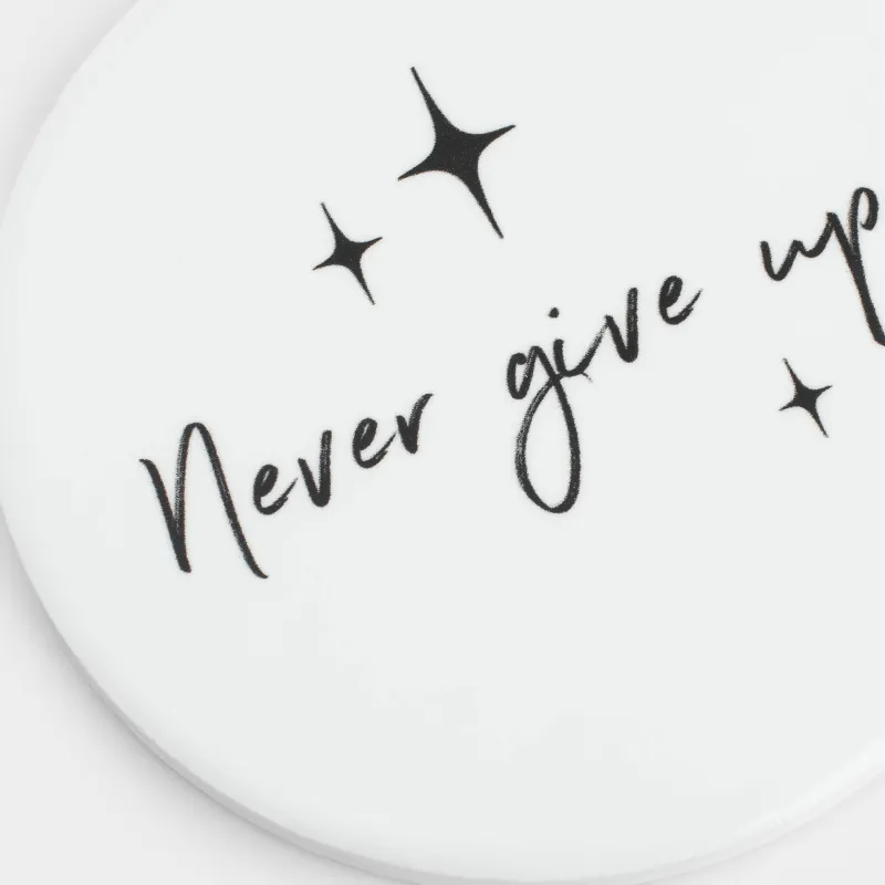 Саптыаяқ тұғыры, 11 см, керамика/тығын, дөңгелек, ақ, Scroll, image-4