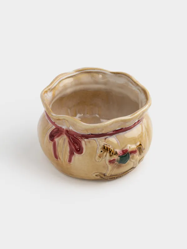 Кәмпит ыдысы, 17х10 см, 1,2 л, керамика, сыйлықтар салынған сөмке, Christmas miracle classic, image-2