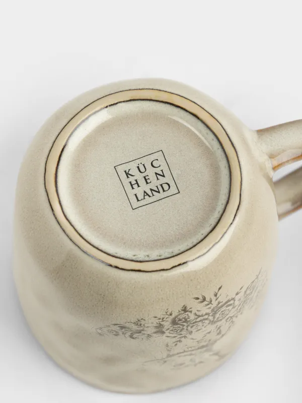 Саптыаяқ, 380 мл, керамика, сарғылт-қоңыр, Гүлдері бар қоян, Rustic Easter, image-4