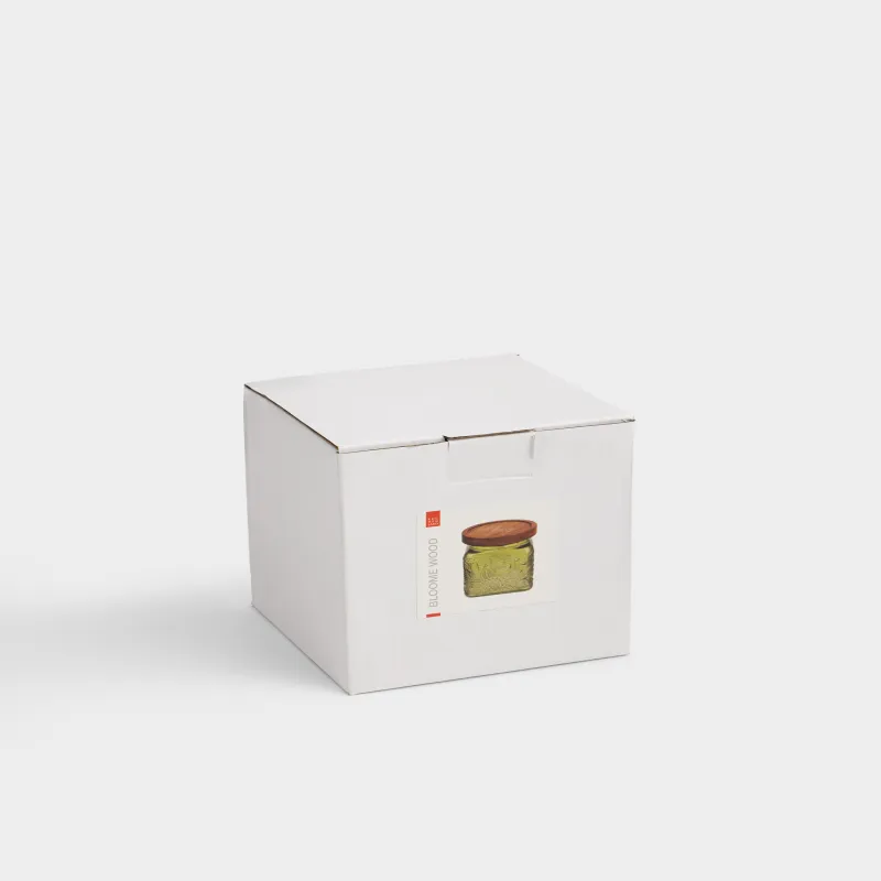 Сусымалы өнімдерге арналған құты, 550 мл, шыны Р/ағаш, жасыл, Гүлдер, Bloome wood, image-5