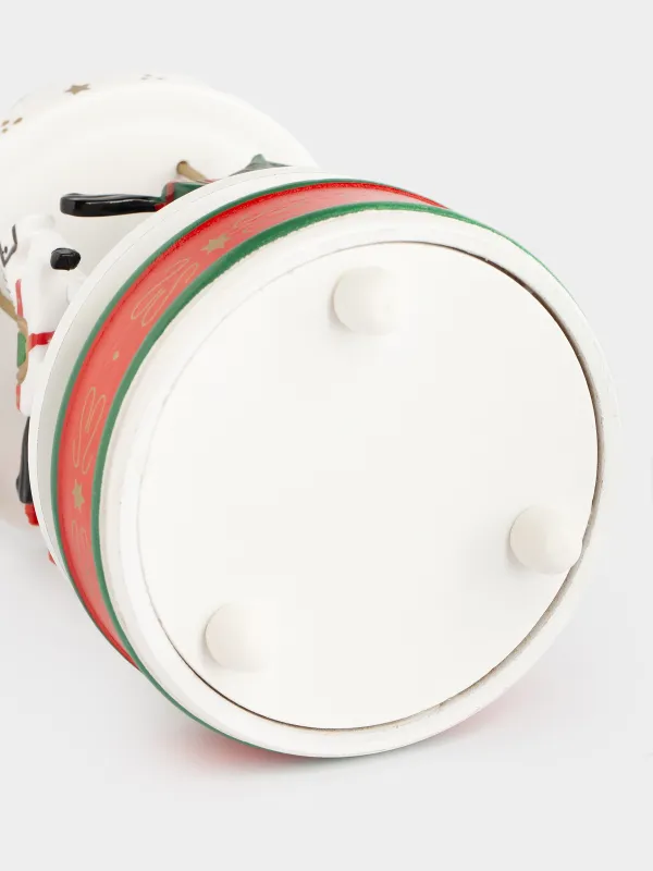 Ммүсінше, музыкалық, 19 см, бұралатын, МДФ, қызыл, Аттары бар айналма әткеншек, Christmas style, image-3