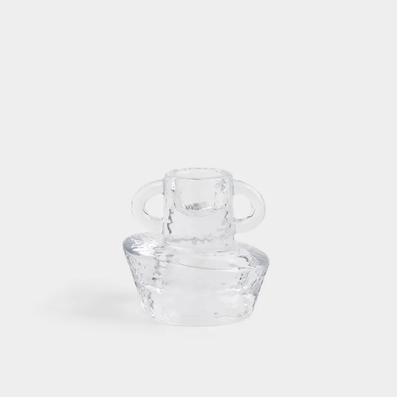 Шам ұстағыш, 7 см, жіңішке шамға арналған, шыны, Ripply