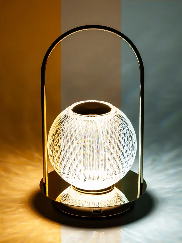 Светильник сенсорный, 22 см, беспроводной, металл/пластик, золотистый, Фонарь, Fantastic gold, image-6