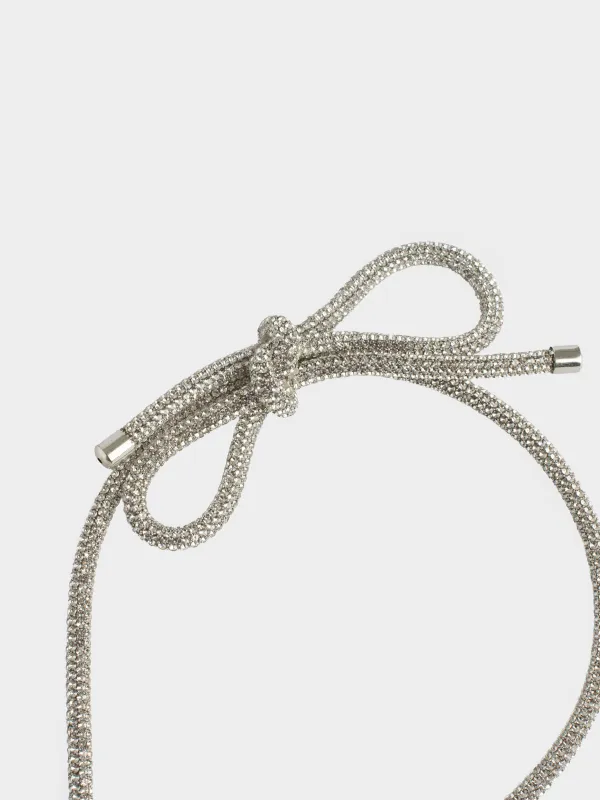 Ободок для волос, 12х14 см, металл/стразы, серебристый, Jewelry crystal, image-3