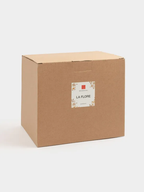 Құмыра, 1,6 л, керамика, сүт түстес, ескірген гүлдер, La flore, image-4