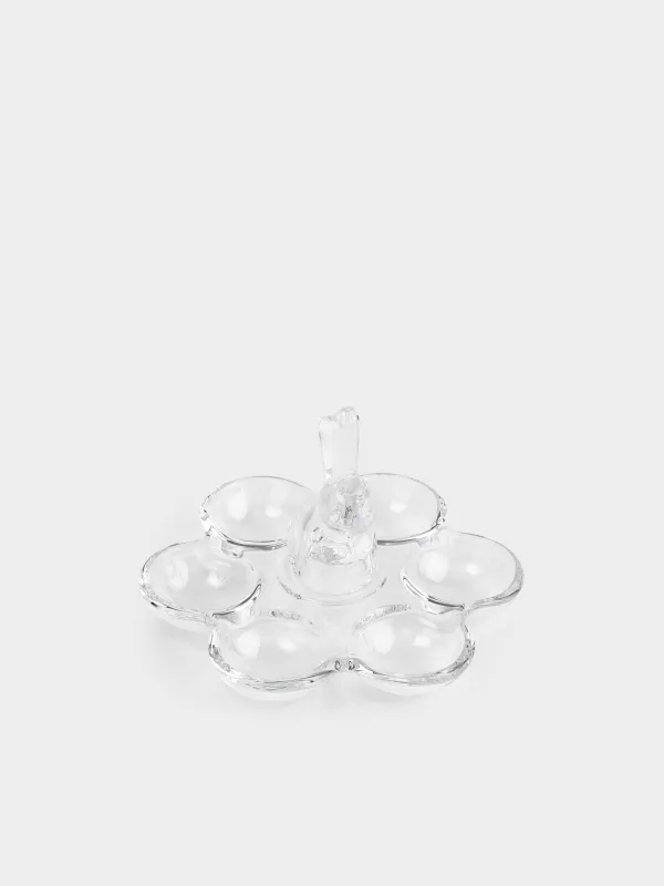 Пасха ыдысы, 18 см, 6 бөлім, шыны, Қоян, Clear figure, image-1