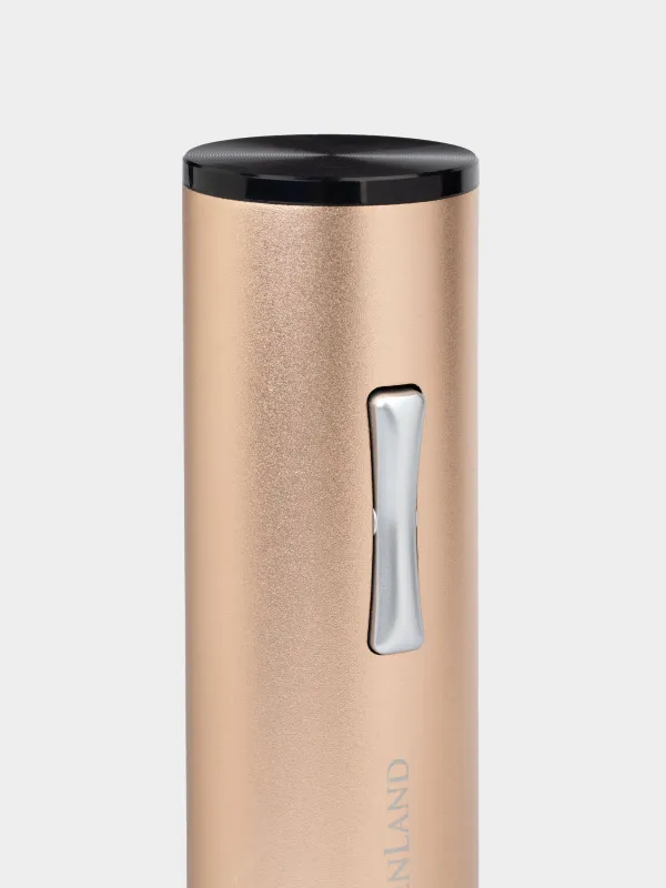 Штопор электрический, 22 см, с резаком для фольги, металл/пластик, LED B, золотистый, Bar, image-2