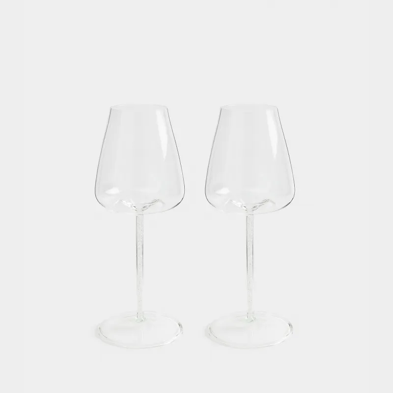 Бокал для красного вина, 450 мл, 2 шт, стекло Б/стразы, Sorento crystal