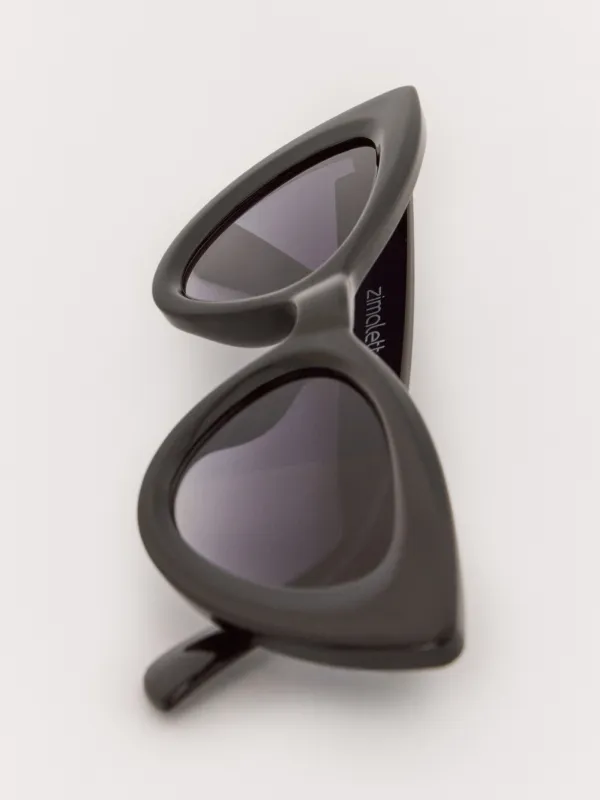 Күннен қорғайтын көзілдірік, көзілдірік қорабы бар, пластик, қара, Мысық көзі, Nifty, image-2