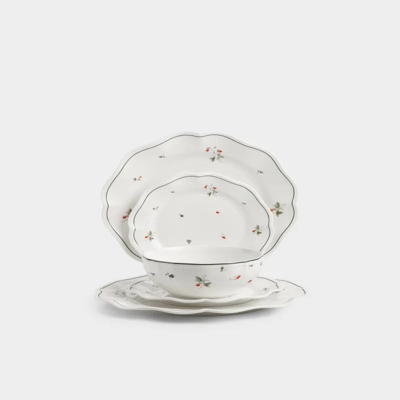 Сервиз обеденный, 6 перс, 18 пр, фарфор N, белый, Полевые ягоды, Berry meadow, image-5