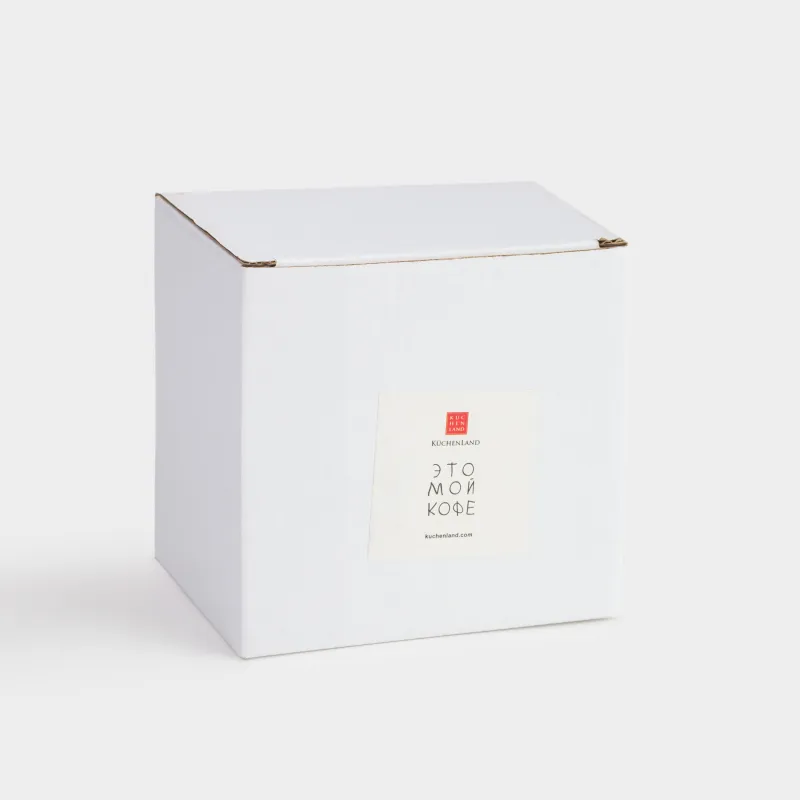 Саптыаяқ, 320 мл, керамика, сүт түстес, Это мой кофе, Crumple font, image-4