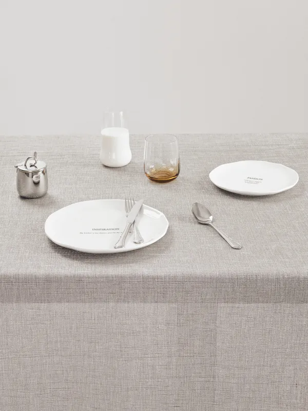 Дастархан, 170х250 см, шашақтары бар, полиэстер, сұр меланж, Beverin, image-1