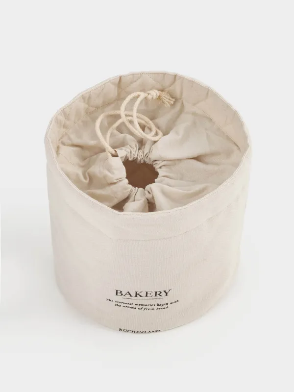 Корзина для хлеба, 20х30 см, на завязках, хлопок, бежевая, Bakery, Course, image-6