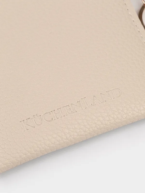 Кошелек женский, 10х10 см, на кнопке, с кисточкой, полиуретан, молочный, Memo, image-4