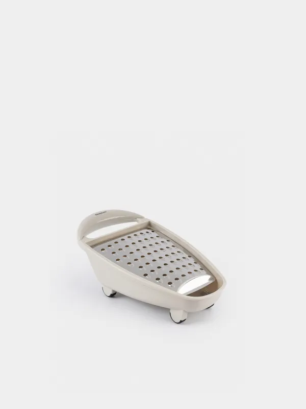 Терка, 26 см, с контейнером, сталь/пластик, светло-серая, Assist, image-0