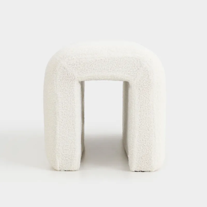 Банкетка, 76х40 см, букле/ағаш, сүт түстес, Арка, Boucle, image-5