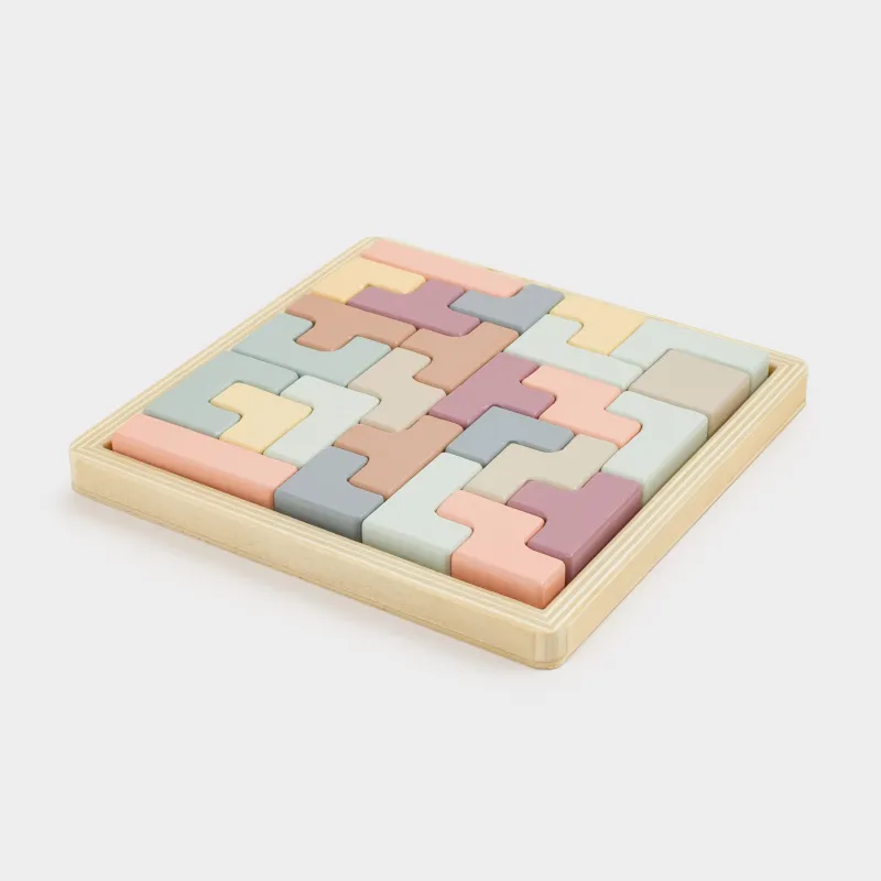 Ойыншық-сұрыптаушы, 17х17 см, дамытушы, МДФ, түрлі-түсті, Тетрис-басқатырғыш, Kiddy, image-2