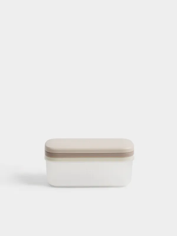 Үккіш, 19х8 см, 2 саптама, контейнері бар, қақпағы бар, пластик/болат, сарғылт-қоңыр микс, Galori, image-0