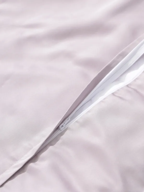 КПБ евро, тенсель 300 ТС, серо-лиловый, Листья, Tencel, image-3