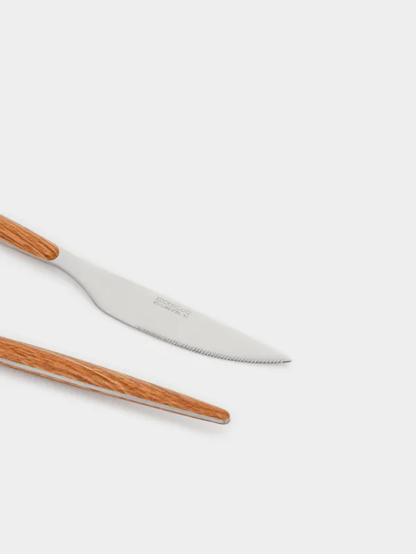 Нож столовый, 2 шт, сталь/пластик, коричневый, Oslo, image-5