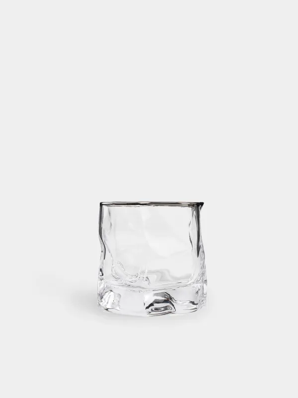 Виски стақаны, 8 см, 245 мл, 2 дана, шыны, күміс жиегі бар, Slalom silver, image-3