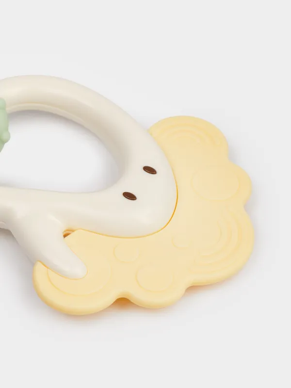 Ойыншық, 3 суспензия, сақина, силикон / пластик, бежевый, Kiddy, image-3