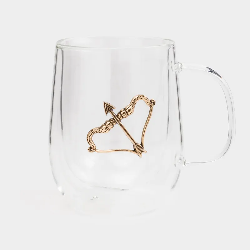 Саптыаяқ, 350 мл, металлдан жасалған шыны, алтын, Мерген, Air zodiac, image-0