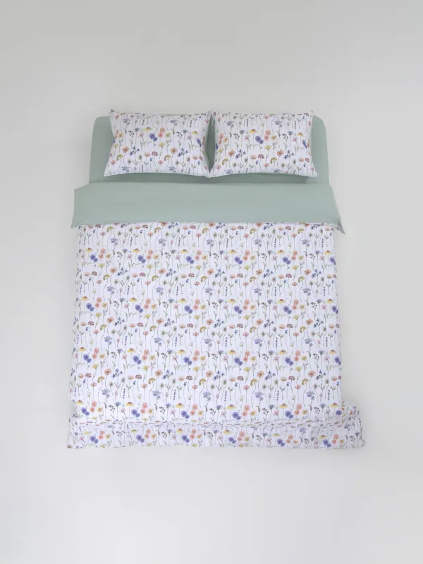 Постельное белье, евро, сатин, Цветы, Satin, image-0