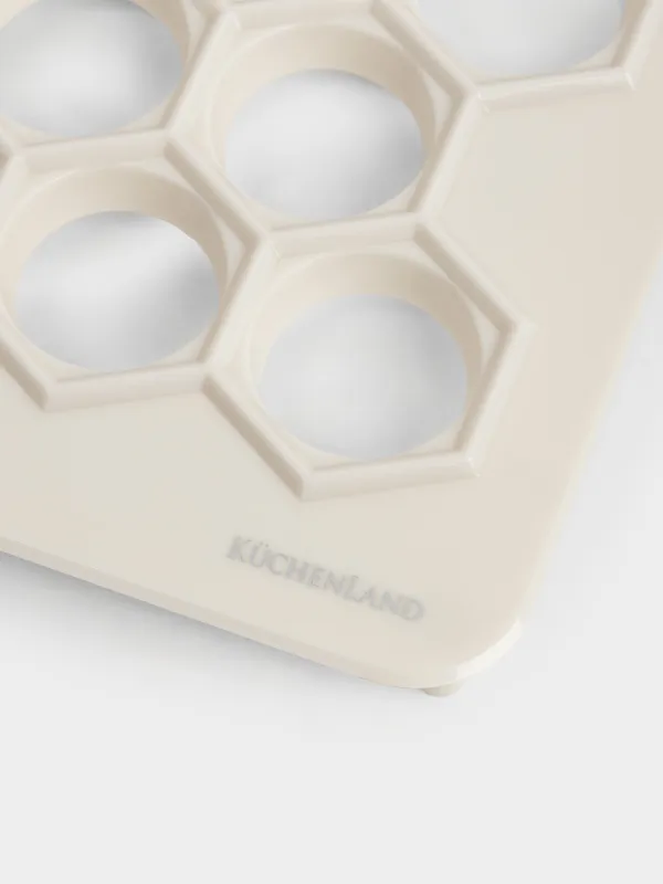 Тұшпара жасауға арналған форма, 24х24 см, 23 ұяшық, шаршы, пластик, сүт түсті, Bakery, image-3