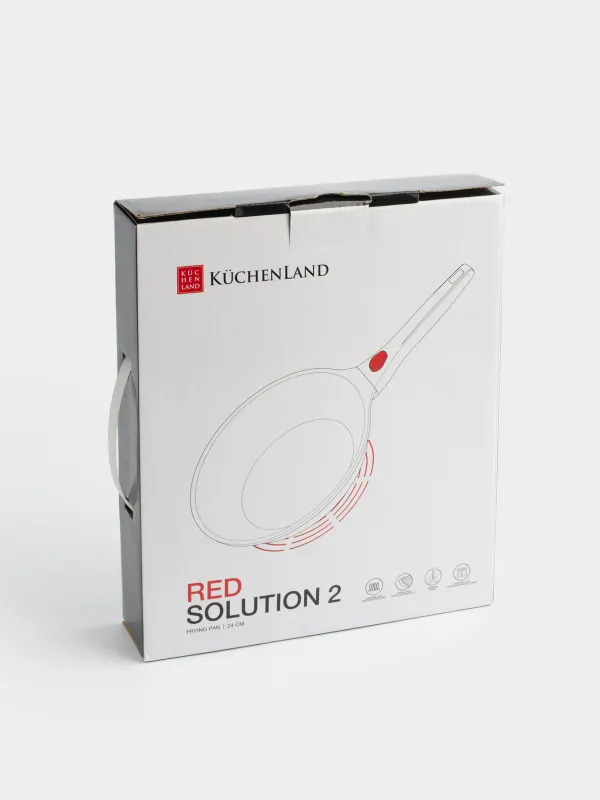 Таба, 24 см, алынбалы тұтқа, қапталған, алюминий, Solution Red 2, image-8