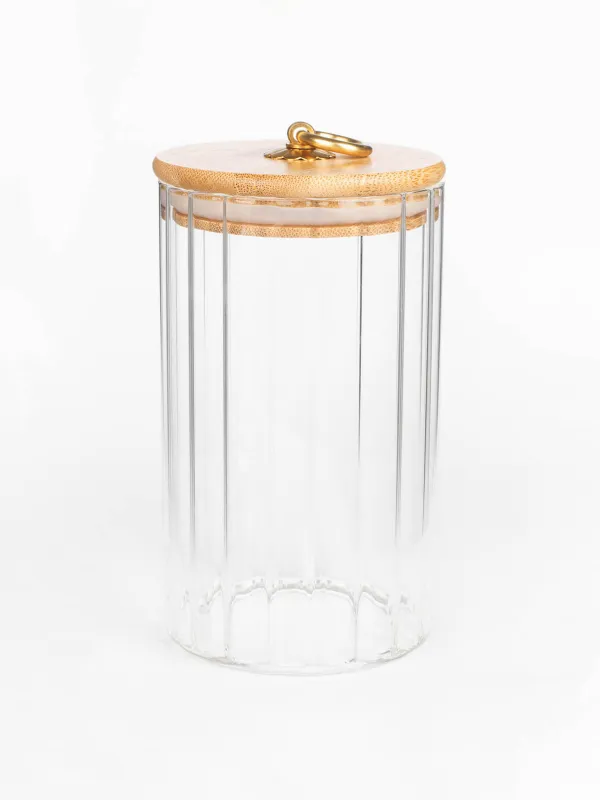 Сусымалы азық-түлік Банкі, 800 мл, бамбук Шыны, Camellia, image-0